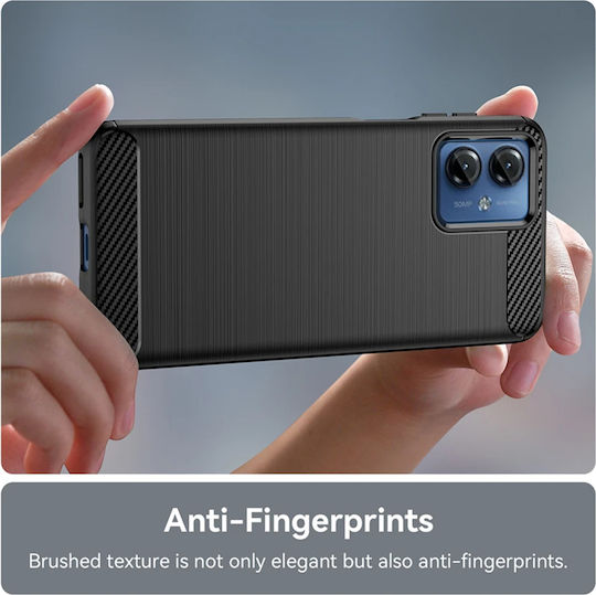 Techsuit Carbon Back Cover Σιλικόνης Μπλε (Moto G14)