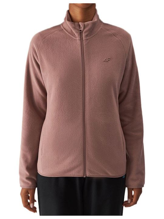 Fleece Jachetă de damă în Roz Culoare