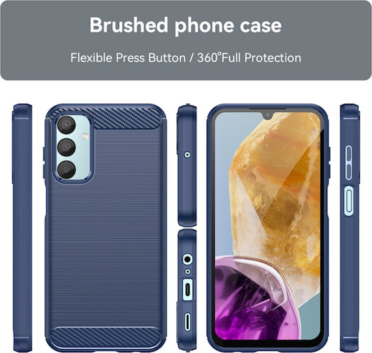 Techsuit Carbon Back Cover Σιλικόνης Μπλε (Galaxy M15)