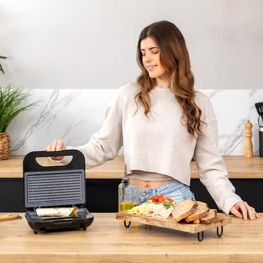 Cecotec Rock'ntoast Τοστιέρα για 2 Τοστ 800W Inox