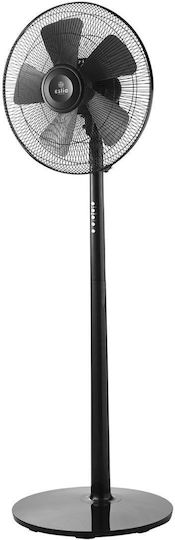 Estia Levanto Ανεμιστήρας Ορθοστάτης 55W Διαμέτρου 40cm με Τηλεχειριστήριο Μαύρος