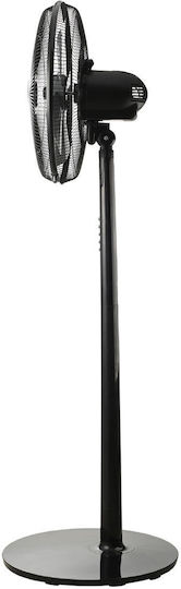 Estia Levanto Ανεμιστήρας Ορθοστάτης 55W Διαμέτρου 40cm με Τηλεχειριστήριο Μαύρος