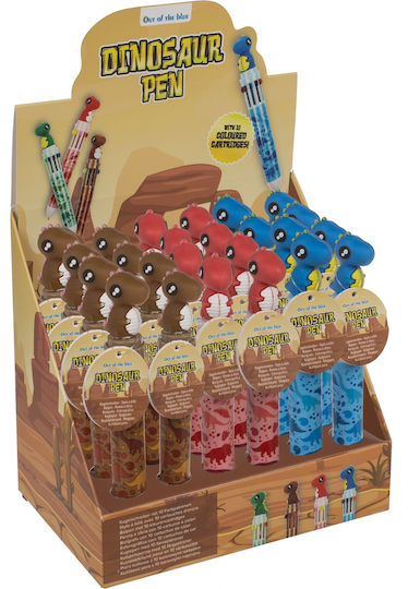 Dinosaur Pens 10 Colored Tips Multicolored Plastic 4 Colors Artelibre 06530155