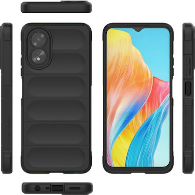 Techsuit Shield Umschlag Rückseite Silikon Schwarz (Oppo A38)