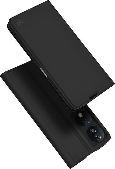 Techsuit Buchen Sie Silikon / Synthetisches Leder Schwarz (Honor X7b, Honor X7b 5G, 90 Smart)