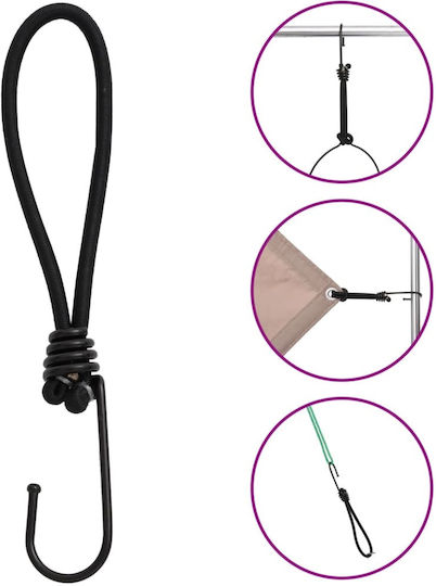Elastic Bungee Cords Hooks 50 Pieces 17 Inches 4008141