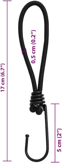 Elastic Bungee Cords Hooks 50 Pieces 17 Inches 4008141