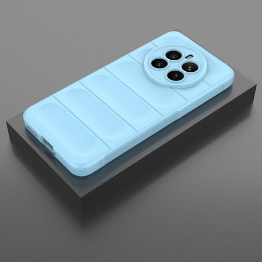 Techsuit Magic Umschlag Rückseite Silikon Blau (Realme 12+)