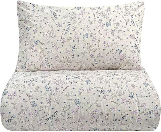 Lino Home Bettwäsche-Set Einzel 170x260cm. Primo Levander 3Stück