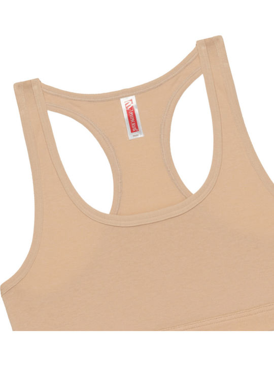 Women's Sports Bra without Padding Beige 90-40178-003