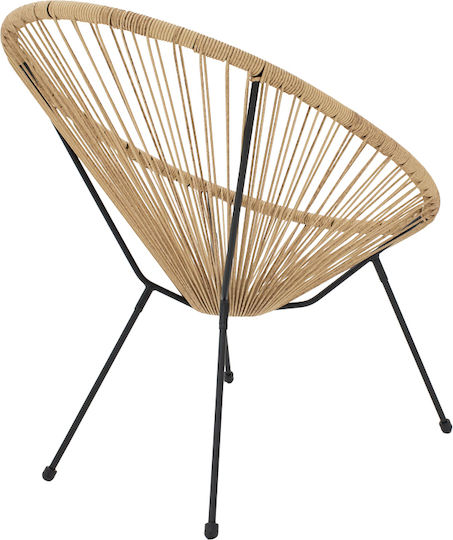 Sessel Acapulco Black-natural Shade 71x76x85cm