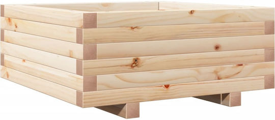 vidaXL Garden Planter Box Wooden Brown 50x50x26.5cm.