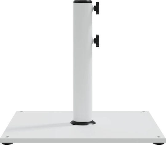 vidaXL Klappbar Schirmständer aus Metall White 32x32x38cm