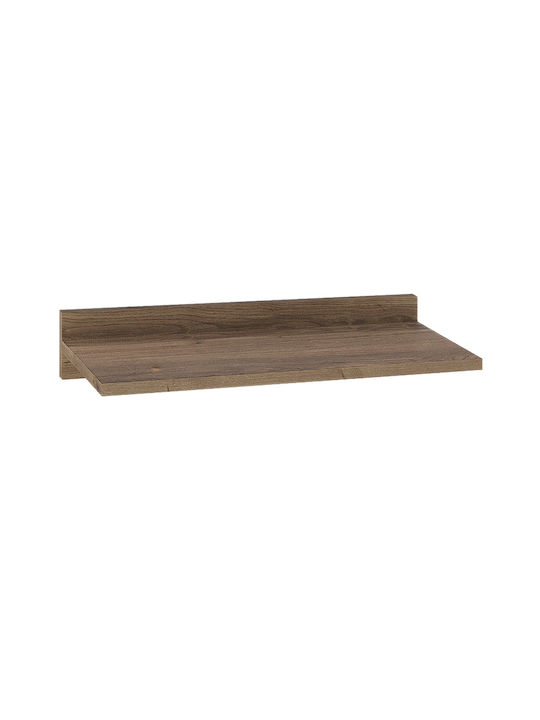 Shelf Wall Simple Open Walnut 60x24x10cm