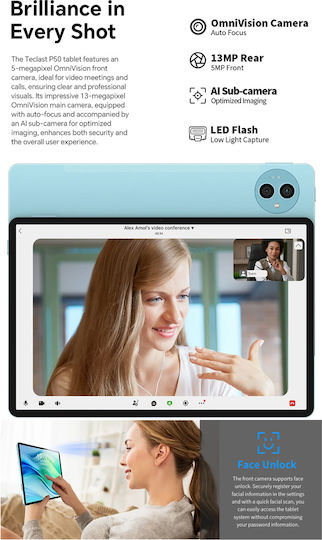 Teclast P50 4G 11" Tablet (6GB/128GB) Μπλε