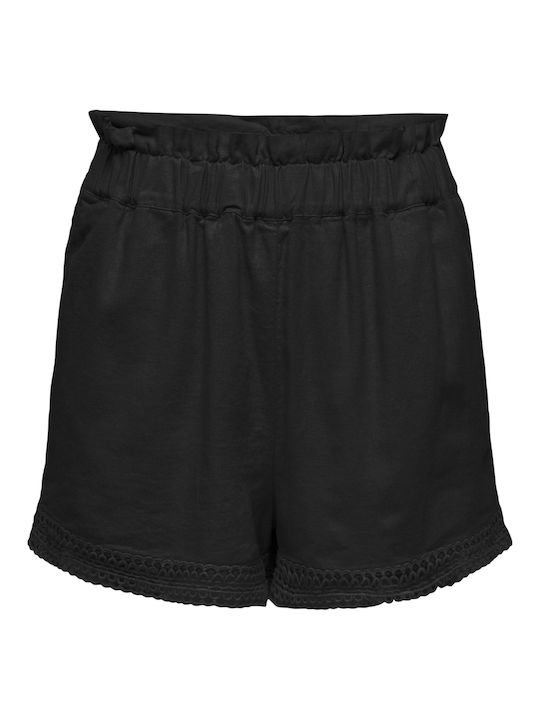 Only Women's Linen Shorts Black