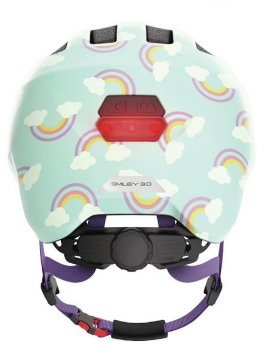 Abus Smiley 3.0 Kids' Helmet for City Bike Rainbow with LED Light Rainbow