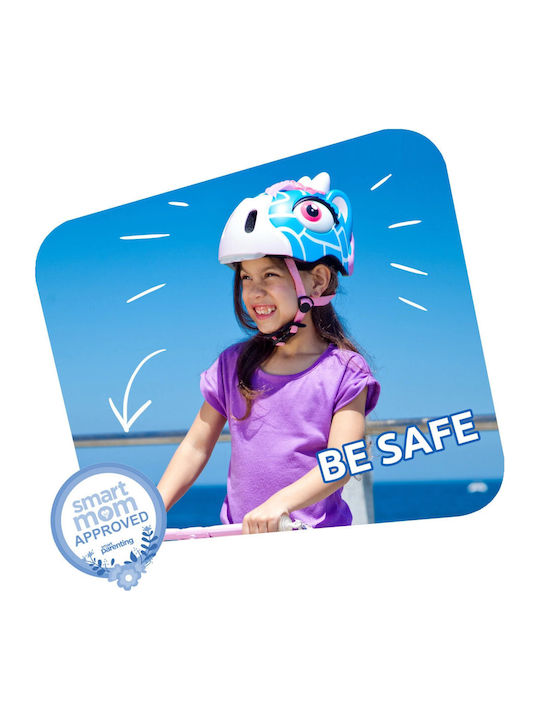 Crazy Safety Blue Giraffe Детска каска за велосипед / скутер за велосипед и скутер Многоцветен с вградена LED светлина