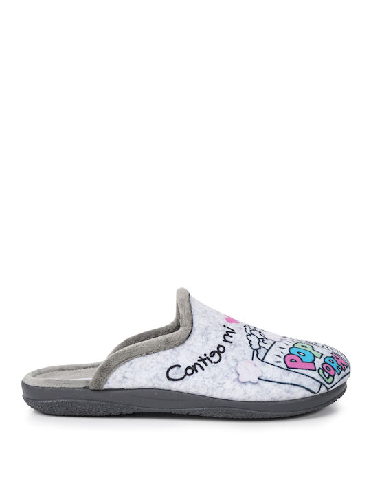 Dicas 16278 Anatomic Women's Slippers In Gray Colour