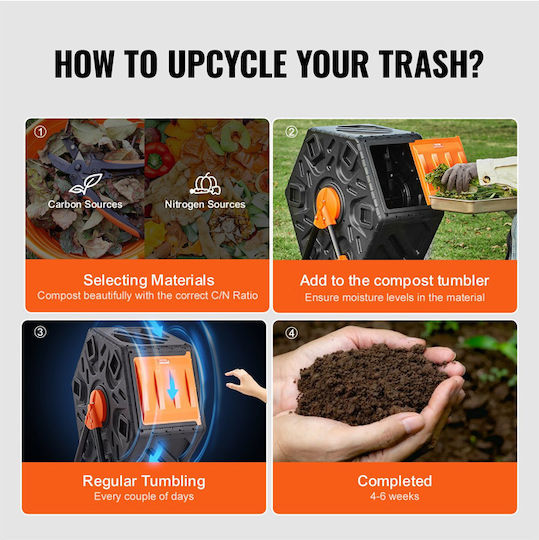 FGDFJ185JL00JRFPDV0 Metallic Closed Type Composter 70lt