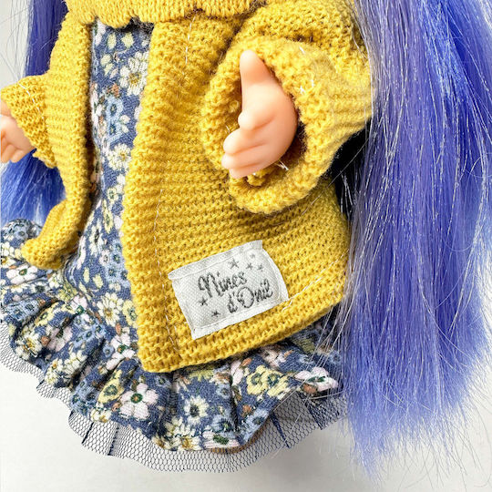 Nines D'onil Doll Mia Blue Hair Joints Vanilla Scent 30 Cm