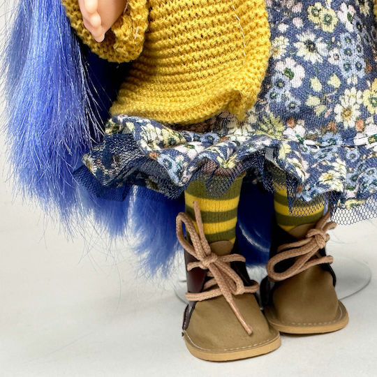 Nines D'onil Doll Mia Blue Hair Joints Vanilla Scent 30 Cm