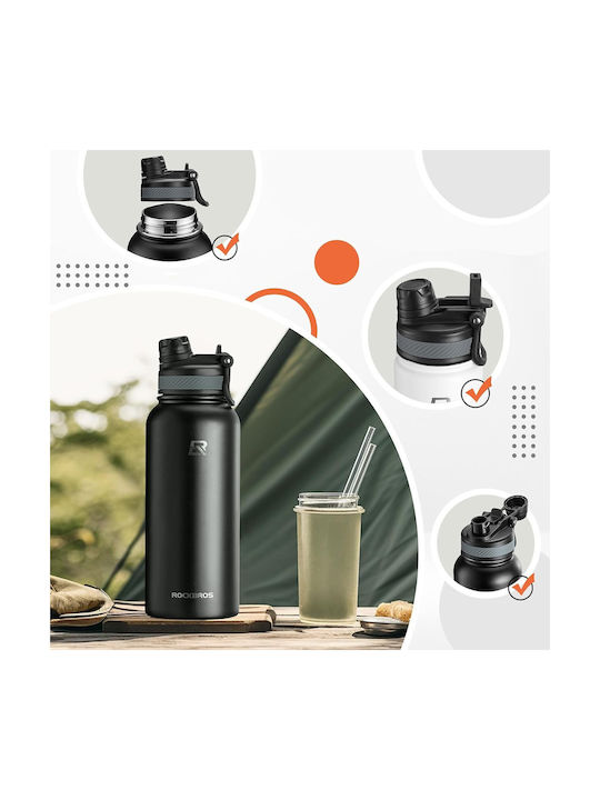Rockbros Παγούρι Ποδηλάτου 620ml Μαύρο
