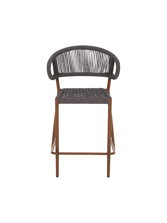 Hocker für Bar Für den Außenbereich aus Aluminium Eulo Gray 1Stück 60x60x99cm