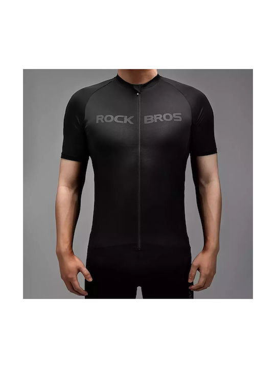 Rockbros Herren Kurze Ärmel Fahrradtrikot Straße Schwarz