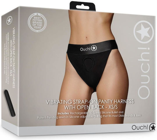 Strap-on Vibrating Strap-on Panty Harness Open Back Xs S