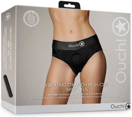 Harness Vibrating Strap-on High-cut Brief Xs S