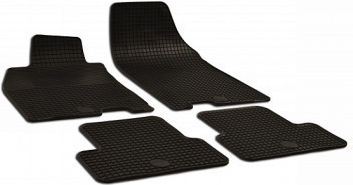Umbrella Satz Vorder- und Hintermatten 4Stück aus Gummi für Renault Fluence Ford Flex 2010 Schwarz