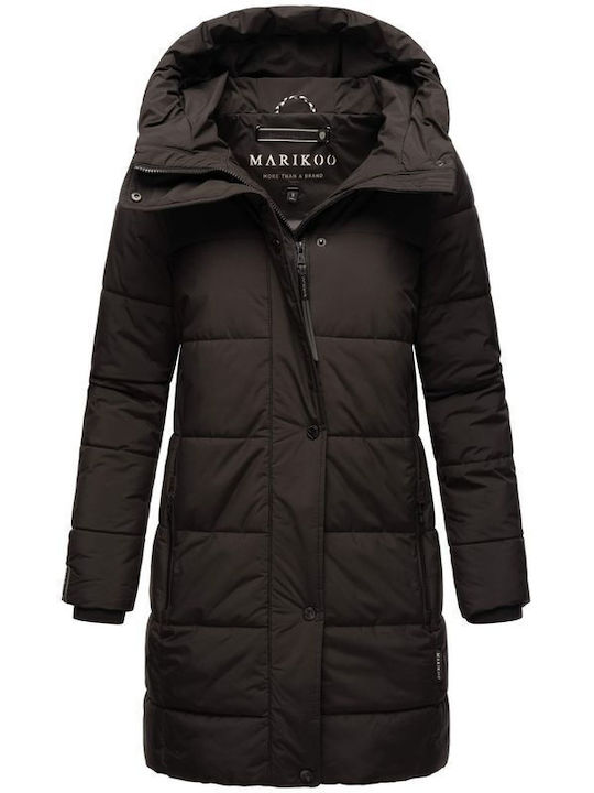 Jachetă de femei Puffer pentru iarnă Black