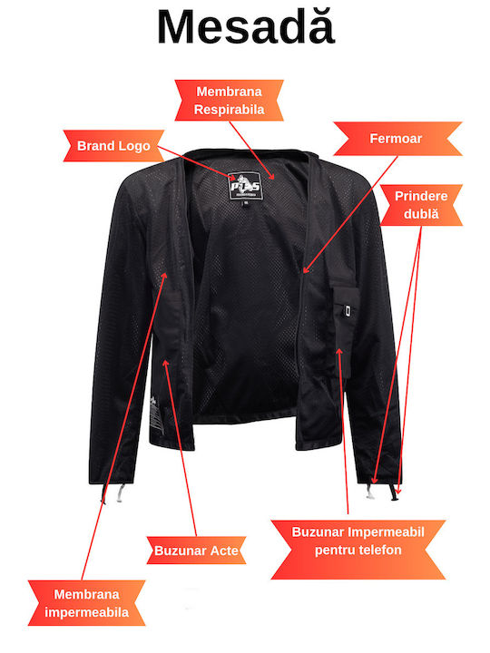 Bărbătesc Geacă de motocicletă Cordura Waterproof Gri