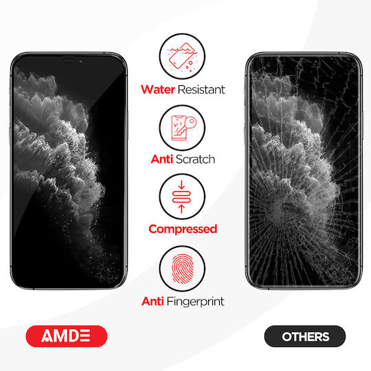 Amdetech 3D Tempered Glass 2buc (iPhone 11)