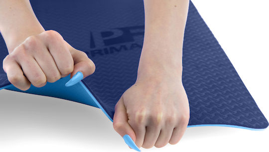 PrimaFit Στρώμα Γυμναστικής Yoga Μπλε (183x61cm)