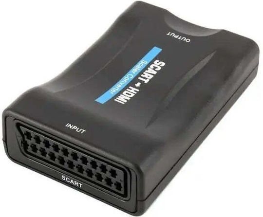 Конвертор Scart женски към HDMI женски Черен 1бр ASK-ST001