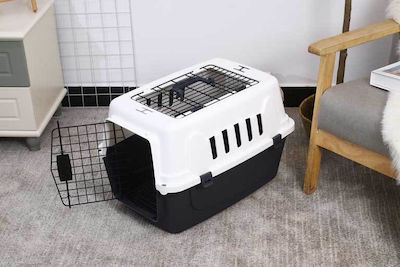 Dog or Cat Transport Cage with Metal Door 47x30x29cm