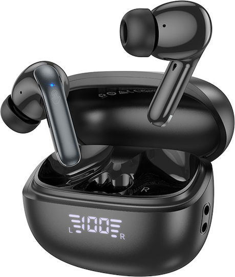 Hoco EQ5 Energy Earbud Bluetooth Handsfree Ακουστικά με Θήκη Φόρτισης Μαύρα