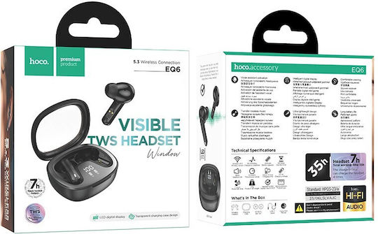 Hoco EQ5 Energy Earbud Bluetooth Handsfree Ακουστικά με Θήκη Φόρτισης Μαύρα