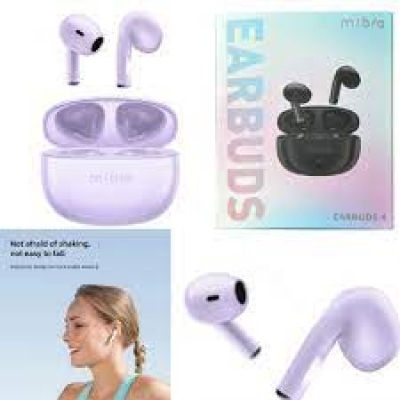 Mibro Earbuds 4 Bluetooth хендсфри Слушалки с Кутийка за Зареждане Лилав