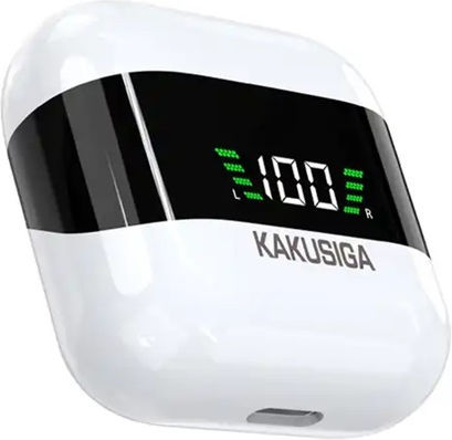 Kakusiga KSC-686 Earbud / In ear Bluetooth хендсфри Слушалки с Кутийка за Зареждане Бял