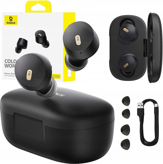 Baseus Bowie E18 In-ear Bluetooth Handsfree Earphones with Sweat Resistance and Charging Case Black