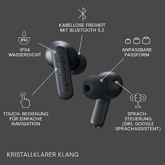 Urbanista Atlanta In ear Bluetooth хендсфри Слушалки с Устойчивост на Пот и Кутийка за Зареждане Scarlet Red