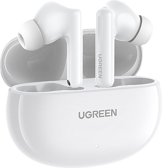 Ugreen HiTune T6 In-ear Bluetooth Handsfree Ακουστικά με Αντοχή στον Ιδρώτα και Θήκη Φόρτισης Λευκά