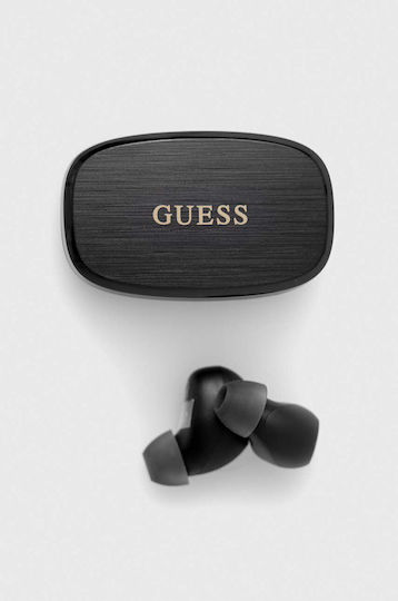 Guess In-ear Bluetooth Handsfree Ακουστικά με Θήκη Φόρτισης Μαύρα