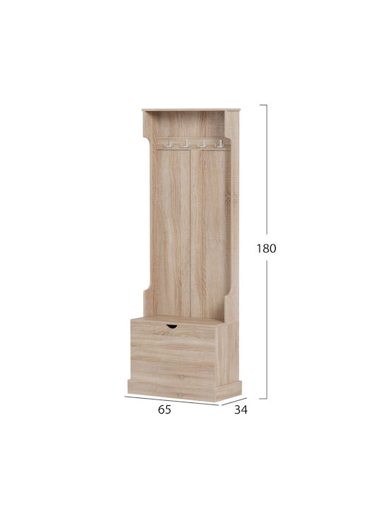 Kaylor Eingangsmöbel mit Garderobe & Schuhschrank Sonama 65x34x180cm