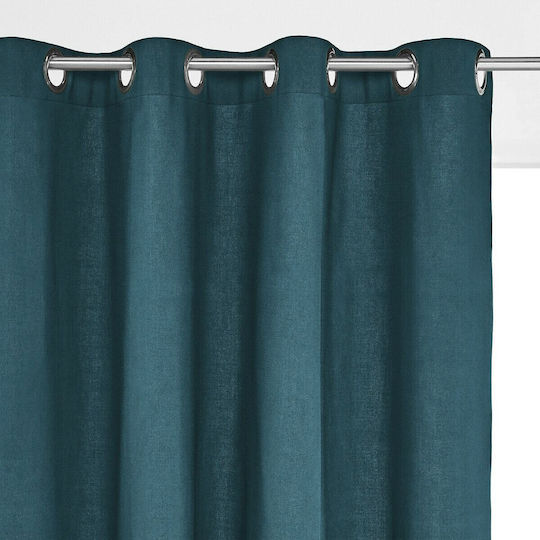 La Redoute Interieurs Κουρτίνα με Τρουκς Πράσινη 135x350εκ.