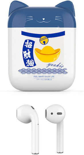 Yookie YKS19 Earbud Bluetooth Handsfree Earphones with Charging Case White