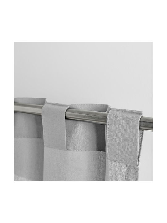 La Redoute Interieurs Κουρτίνα με Τούνελ Γκρι 135x350εκ.
